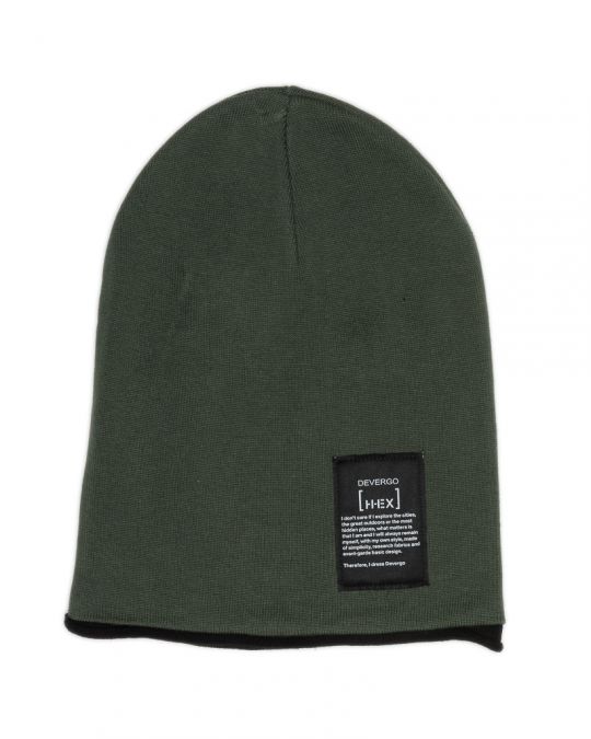 KHAKI MEN'S KNITTED HAT 1D21FW8005HA0100