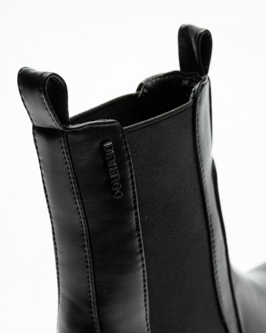 BLACK WOMEN'S ANKLE BOOTS - KRISTINE DE-SH6531PU 22FW