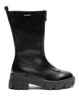 BLACK WOMEN'S ANKLE BOOTS - MILA DE-SH4501PU 22FW