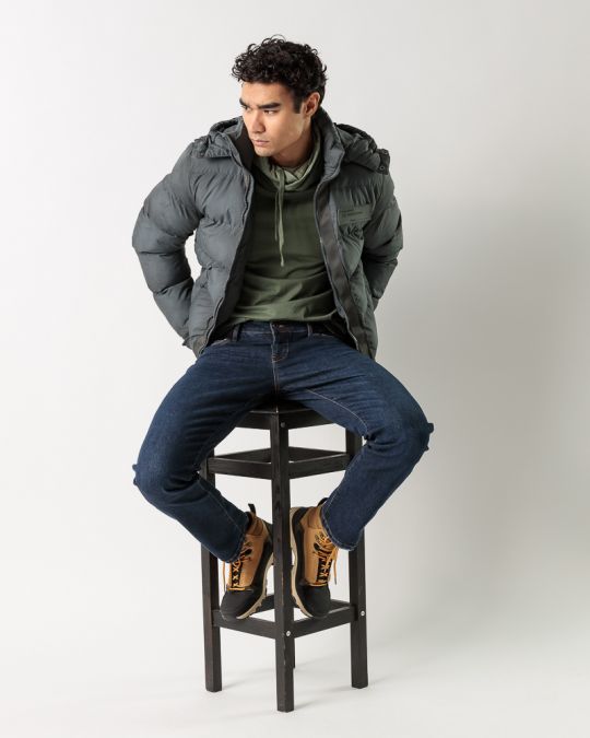GREY MEN'S JACKET 1D22FW3002KA1623
