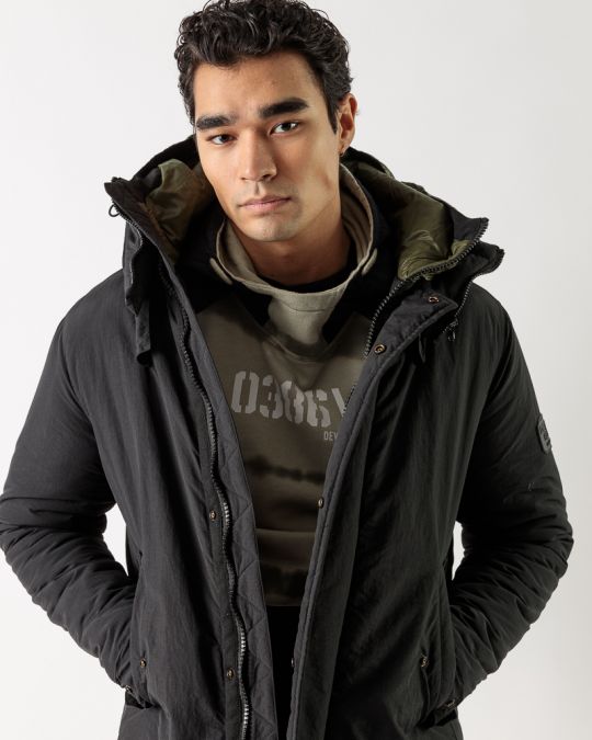 BLACK MEN'S JACKET 1D22FW3009KA1600