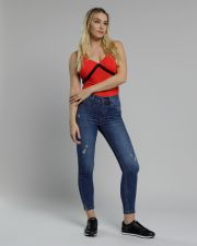 PIROS NŐI UJJATLAN TRIKÓ