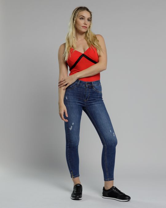 PIROS NŐI UJJATLAN TRIKÓ 2D23SS4563SL0205