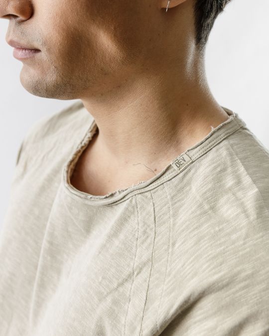 GREY MEN'S ROUNDNECK T-SHIRT 1D23SS4061SS3806