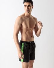 BLACK MEN'S BEACH SHORTS