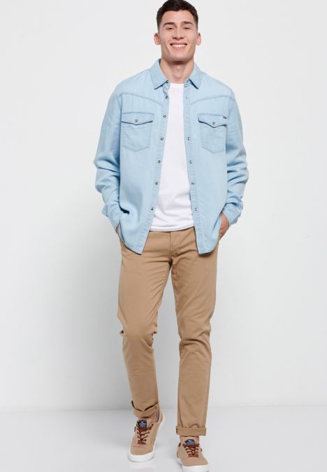 KÉK FUNKY BUDDHA FÉRFI ING FBM007-062-05 23SS