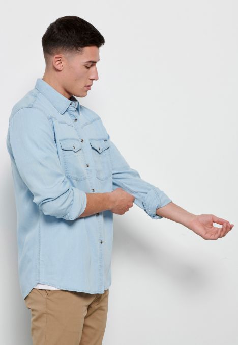 KÉK FUNKY BUDDHA FÉRFI ING FBM007-062-05 23SS