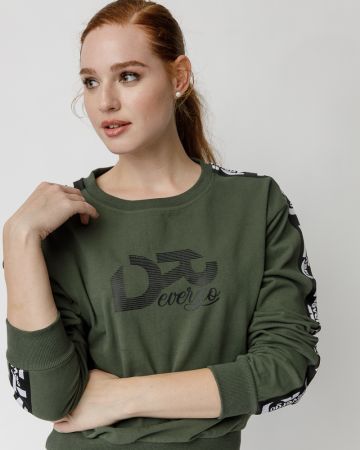 KHAKI NŐI RÖVID PULÓVER 2D23FW4585LS0704