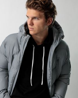 GREY MEN'S COAT 1D23FW3000KA1623