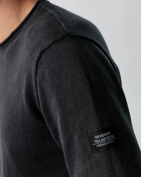 SZÜRKE FÉRFI KÖTÖTT PULÓVER 1D23FW6008LS1124