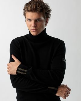 FEKETE FÉRFI KÖTÖTT PULÓVER 1D23FW6005LS1101
