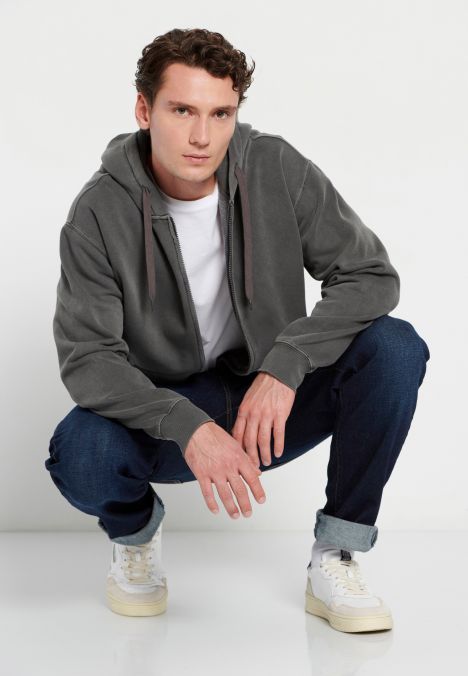 SZÜRKE FUNKY BUDDHA FÉRFI PULÓVER FBM008-004-06 23FW