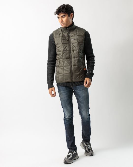 KHAKI FÉRFI RÖVID MELLÉNY 1D23FW7019SL1600