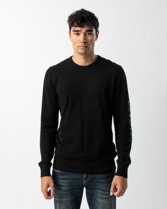 FEKETE FÉRFI KÖTÖTT PULÓVER 1D23FW6006LS1101