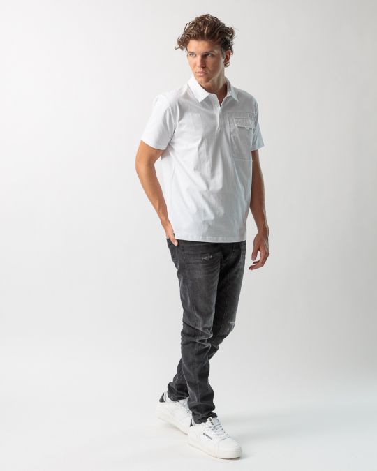 WHITE MEN'S POLO SHIRT 1D23FW4042SS0104