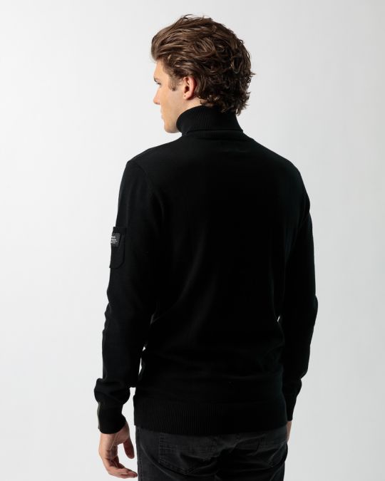 FEKETE FÉRFI KÖTÖTT PULÓVER 1D23FW6005LS1101