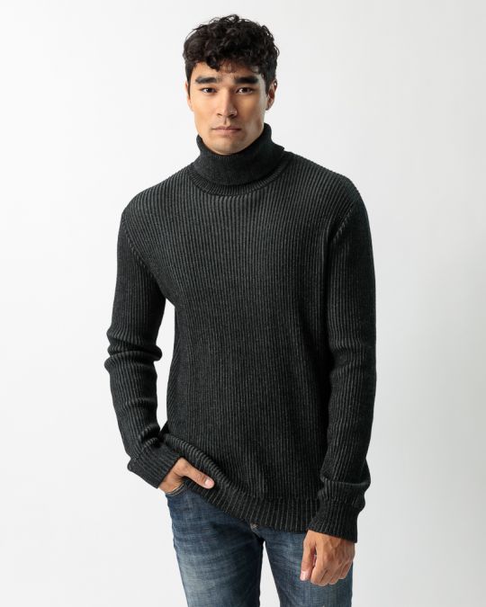FEKETE FÉRFI KÖTÖTT PULÓVER 1D23FW6004LS1101