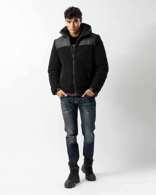 BLACK MEN'S TRANSITIONAL JACKET 1D23FW7021KA1200