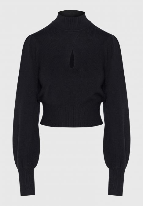 FEKETE FUNKY BUDDHA NŐI PULÓVER FBL008-109-09 23FW