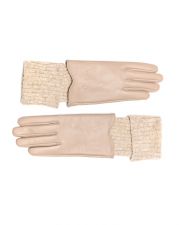 GREY WOMEN'S LEATHER GLOVES