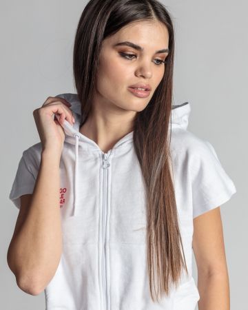 FEHÉR NŐI RÖVIDUJJÚ PULÓVER 2D24SS4591SL0705