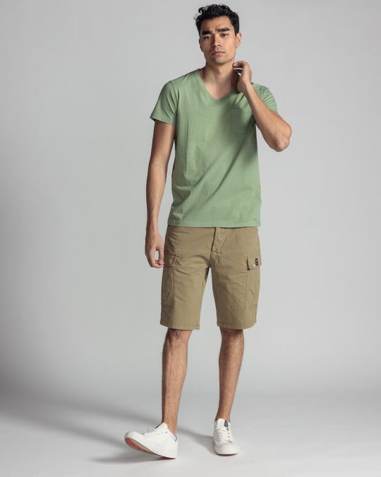 KHAKI MEN'S T-SHIRT 1D24SS4036SS0106