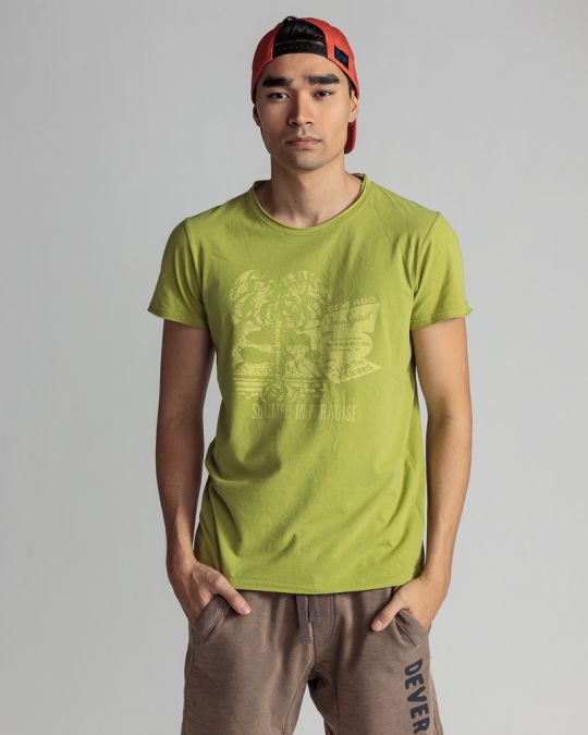 GREEN MEN'S T-SHIRT 1D24SS4065SS0106