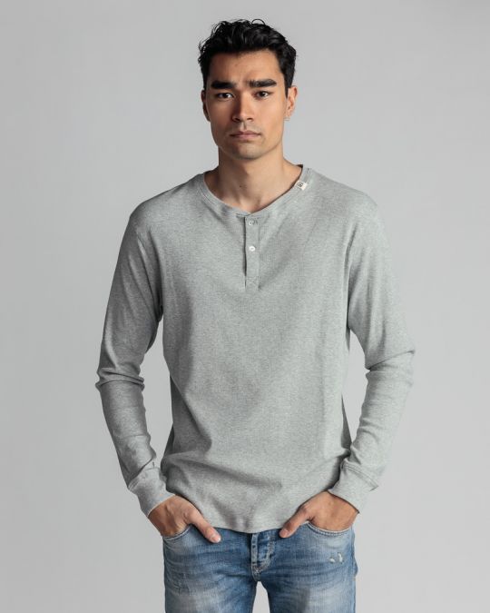 GREY MEN'S LONG-SLEEVE T-SHIRT 1D24SS4005LS3305