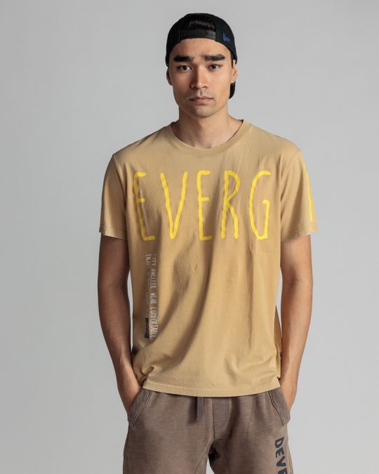 BROWN MEN'S T-SHIRT 1D24SS4041SS0124
