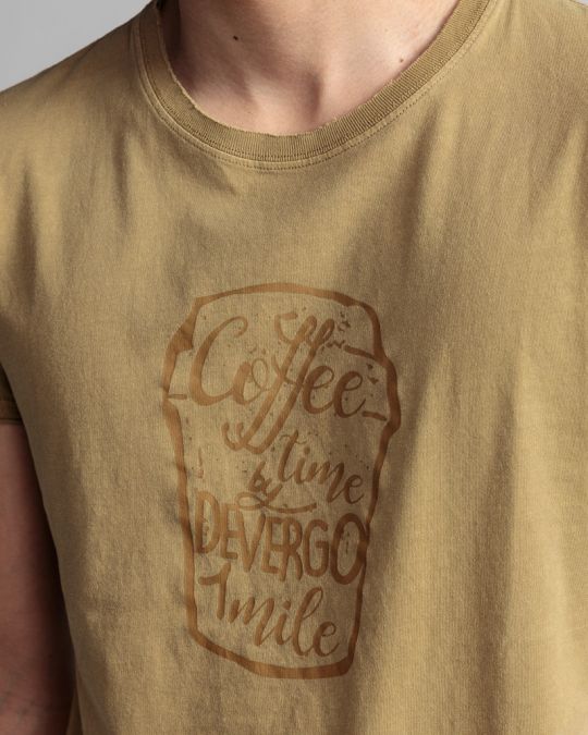 BROWN MEN'S T-SHIRT 1D24SS4067SS0106