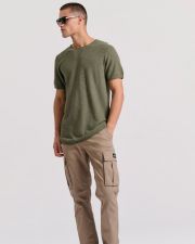 KHAKI FUNKY BUDDHA FÉRFI PÓLÓ