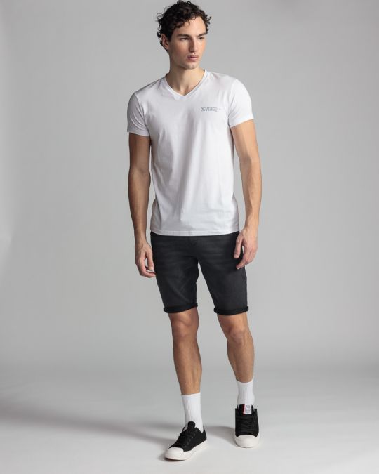 FEKETE FÉRFI JOGJEANS RÖVIDNADRÁG 1D24SS1135MP7150