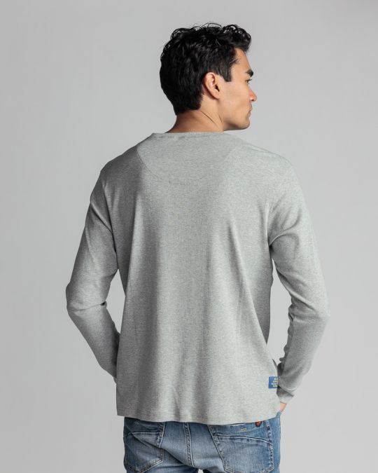 GREY MEN'S LONG-SLEEVE T-SHIRT 1D24SS4005LS3305