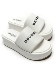 WHITE WOMEN'S SLIDES - MOLLY