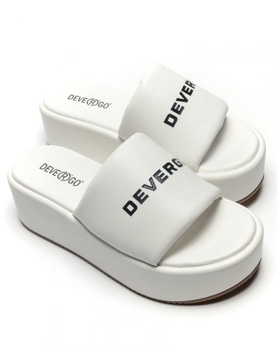 WHITE WOMEN'S SLIDES - MOLLY DE24SS2583PU