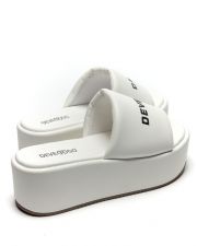 WHITE WOMEN'S SLIDES - MOLLY