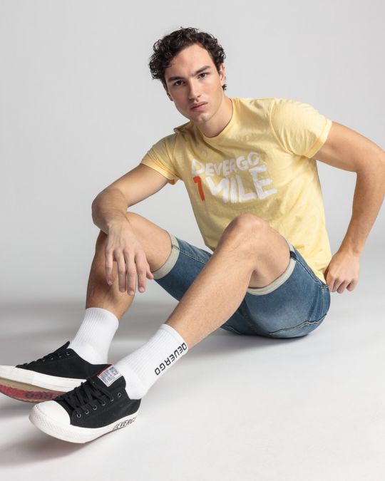 YELLOW MEN'S T-SHIRT 1D24SS4052SS3805