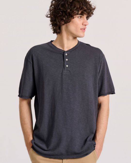 GREY FUNKY BUDDHA  MEN'S TSHIRT FBM009-012-04 24SS