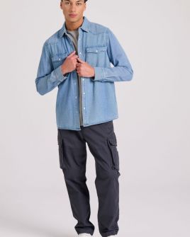 GREY FUNKY BUDDHA  MEN'S PANTS FBM009-037-02 24SS