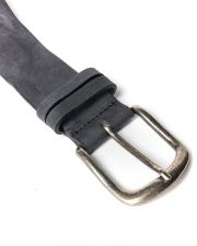 GREY MEN'S LEATHER BELT
