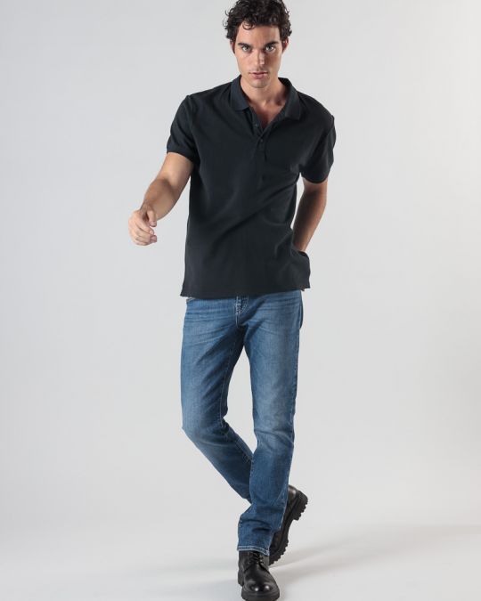 FEKETE FÉRFI GALLÉROS PÓLÓ 1D24FW4045SS2406