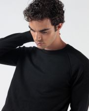 FEKETE FÉRFI KÖTÖTT PULÓVER