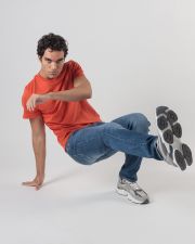 NARANCSSÁRGA FÉRFI RÖVID UJJÚ PÓLÓ