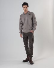 BROWN MEN'S LONG-SLEEVED T-SHIRT