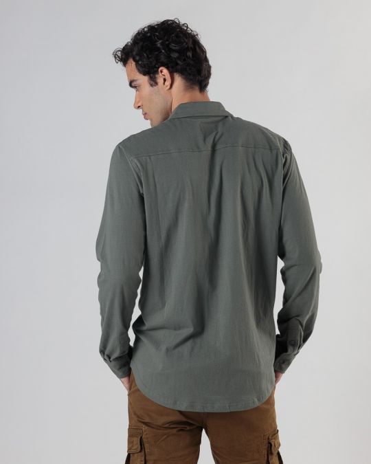 KHAKI FÉRFI HOSSZÚ UJJÚ ING 1D24FW5004LS0104