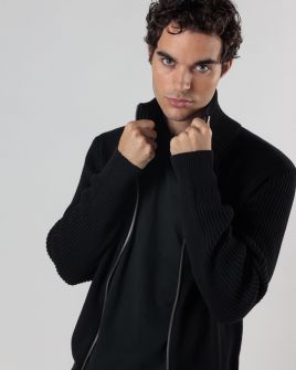 FEKETE FÉRFI KÖTÖTT KARDIGÁN 1D24FW6015KA1101