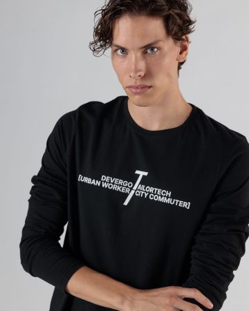 FEKETE FÉRFI HOSSZÚ UJJÚ PÓLÓ 1D24FW4008LS0105
