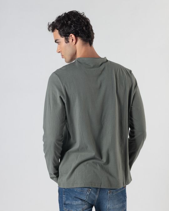 KHAKI MEN'S LONG-SLEEVED T-SHIRT 1D24FW4011LS0104