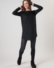 BLACK WOMEN'S LONG-SLEEVED T-SHIRT