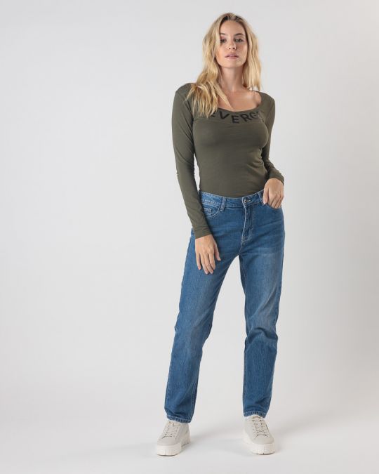 KHAKI WOMEN'S LONG-SLEEVED T-SHIRT 2D24FW4570LS0204